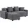 Ecksofa "KILLAM, 217 cm, L-Form, mit Schlaffunktion u. Bettkasten", grau (anthrazit), B:217cm H:85cm T:154cm, 100% Polyester, Sofas, Ecksofa, Recamiere rechts / links montierbar, in Cord und Webstoff