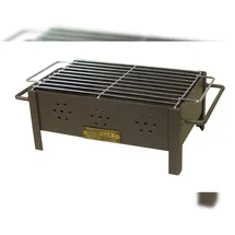 EDM Tischgrill Mit Verzinktem Grillrost  schwarz
