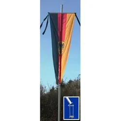 Fahnenmast Alu zylindrisch ø100mm 10,0m Höhe über Boden