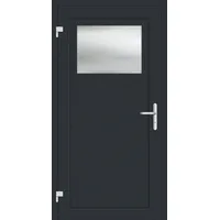 Aluminium Nebeneingangstür "DOROTHEA" 69 mm Anthrazit RAL 7016 außen öffnend DIN links