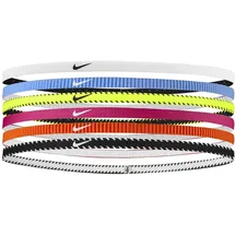 Nike 6er Pack Nike Flex Classic Slim Haarbänder 702 - volt/vivid pink/white