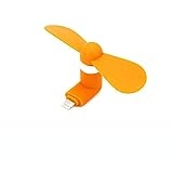 Promotech Mini USB Ventilator für Handy Laptop Tablet PC (Orange)