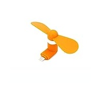 Promotech Mini USB Ventilator für Handy Laptop Tablet PC (Orange)