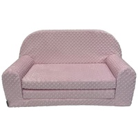 FORTISLINE Kindersofa Kindersofa MINI Kindercouch W455 Plüsch rosa