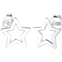Elli Ohrringe Damen Stern Cut-Out Astro Look Basic Trend in 925 Sterling Silber