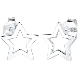 Elli Ohrringe Damen Stern Cut-Out Astro Look Basic Trend in 925 Sterling Silber