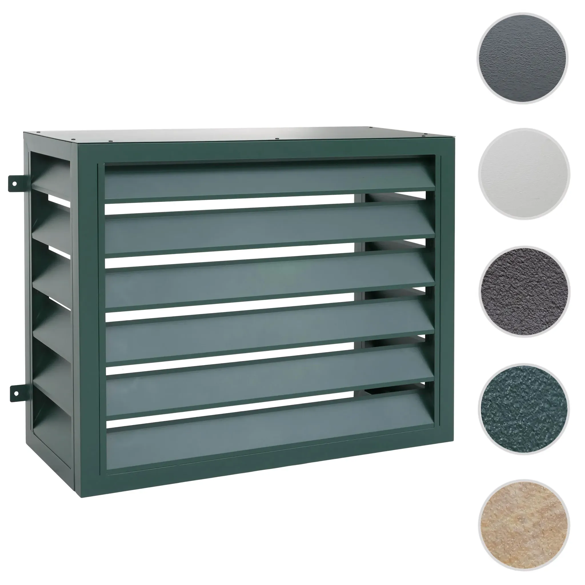 Verkleidung für Klimaanlage/Wärmetauscher HWC-O43, Abdeckung Schutzgitter, Metall 73x97x38cm ~ grün