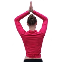 ESPARTO Yoga-Wickeljacke Wickelshirt Dhaara in Bio-Baumwolle variabel zu binden rosa XXL