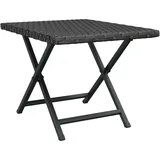 vidaXL Klapptisch Schwarz 45x35x32 cm Poly Rattan