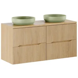 petits-meubles Waschtisch 80,2 cm 2 Schubladen 52 x 46 x 46,5 cm Braun
