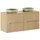 petits-meubles Waschtisch 80,2 cm 2 Schubladen 52 x 46 x 46,5 cm Braun