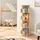 [en.casa] Drehbares Bücherregal 125 x 44 x 44 cm Beige