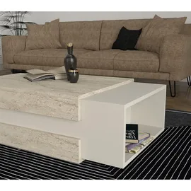 moebel17 Couchtisch Nora Beige Granit Optik