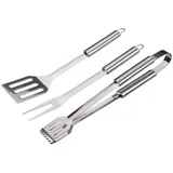 Alpina Grillzange 3-teilig Edelstahl Silber