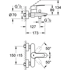 Grohe Eurostyle C Einhandwannenbatterie DN 15 (33591002)