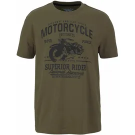 Arizona T-Shirt ARIZONA, Jungen, Gr. M (48/50), grün (olivgrün), Single Jersey, Obermaterial: 100% Baumwolle, bedruckt, Rundhals, Shirts T-Shirt, Kurzarm, lässige Passform, bedruckt, Rundhals, casual, Topseller