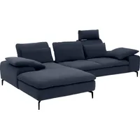 W.Schillig Ecksofa »valentinoo«, (Set), inklusive Hocker, mit Sitztiefenverstellung, Breite 299 cm blau