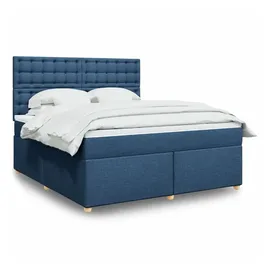 vidaXL Boxspringbett 180 x 200 cm Blau