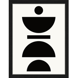 ANY IMAGE Digitaldruck »Abstrakt Minimalismus in Schwarz I«, Rahmen: Buchenholz, Schwarz