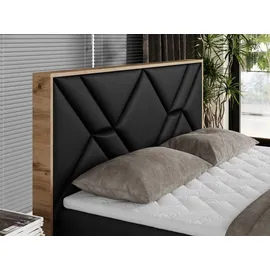 MKS Meble Boxspringbett 200 x 200 cm H3 Schwarz