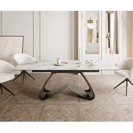 DeLife Edge 180-220 x 72 x 90 cm Keramik weiß-gold-grau