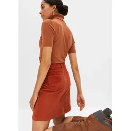 bonprix Cordrock Damen A-Linie Braun 48