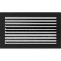 Kratki Lüftungsgitter Stahlblech 22 x 37 cm Schwarz