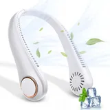 Cyslmuk - Blattloser Nackenventilator, wiederaufladbarer tragbarer Nackenventilator über usb, um 360 ° verstellbarer Nackenventilator