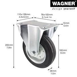 wagner® design yourself Transportgeräte-Bockrolle RO 8180 160 kg