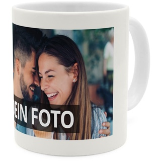 PhotoFancy® - Fototasse mit eigenem Bild - Personalisierte Tasse mit eigenem Foto selbst gestalten - Weiß