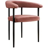 Mirjan24 Polsterstuhl, Rosa, 1-Sitzer, 61x73x56 cm, Esszimmer, Stühle, Esszimmerstühle, Armlehnenstühle
