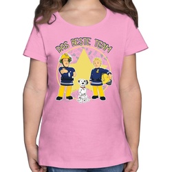 Shirtracer T-Shirt Das beste Team – Sam, Penny & Schnuffi – Feuerwehrmann Sam Mädchen – Mädchen Kinder T-Shirt 9 jahre mädchen t-shirt – tshirt printing – geschenk feuerwehrmann rosa 140 (9/11 Jahre)