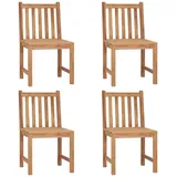 vidaXL Gartenstuhl 65 x 98,5 x 20,1 cm braun 4 St.