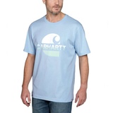 CARHARTT HEAVYWEIGHT C GRAPHIC T-Shirt, weiss-blau, Größe S