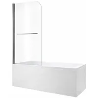 Buylando 120x140 cm, Badewannenaufsatz – Modernes Badewannenabtrennung aus ESG-Echtglas