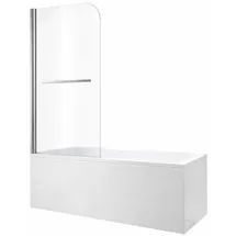 Buylando 120x140 cm, Badewannenaufsatz – Modernes Badewannenabtrennung aus ESG-Echtglas