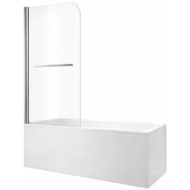 Buylando 120x140 cm, Badewannenaufsatz – Modernes Badewannenabtrennung aus ESG-Echtglas