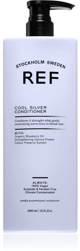 REF Cool Silver Conditioner Feuchtigkeit spendender Conditioner zum Neutralisieren von Gelbstich 1000 ml