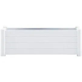furnicato Garten-Hochbeet PP 100 x 43 x 35 cm Weiß