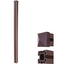 MCW WPC-Pfosten Savoie-WPC-Zaun, Pfeiler Pfahl, Stecksystem 1,88m ~ braun