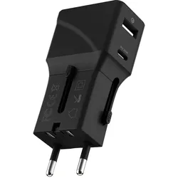 Rolling Square Pocket Reiseadapter schwarz