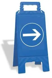 Warnschild "Richtungspfeil" blau klappbar