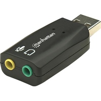 Manhattan Hi-Speed USB 3-D Audio Adapter Soundkarte, Extern externe