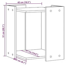 vidaXL Katzentoilette Artisan-Eiche 42x42x51 cm Braun