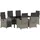 vidaXL Garten Essgruppe 7 pcs Grau Poly Rattan