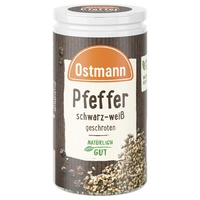 Ostmann Pfeffer schwarz-weiß geschrotet, 4er Pack (4 x 40 g) (Verpackungsdesign kann abweichen)