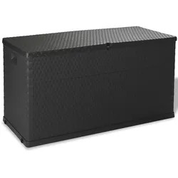 Garten-Aufbewahrungsbox Anthrazit 120x56x63 cm PP Rattan