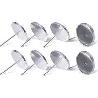 Novaliv Kerzenständer 8x Metall Silber