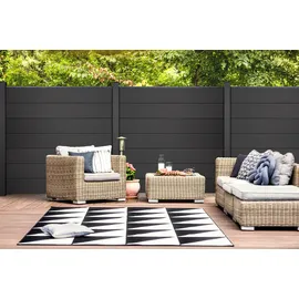 GROJA Grande BPC Steckzaun Set 7 Lamellen 180 x 180 cm anthrazit