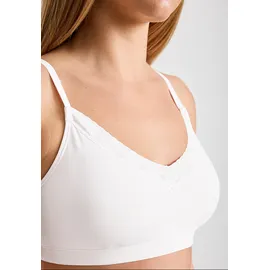Jockey Bralette JOCKEY "Soft Stretch Lace", Damen, Gr. L, N-Gr, weiß, Jersey, Obermaterial: 92% Polyamid, 8% Elasthan, unifarben, bequem, BHs Bralette, verstellbare Träger für eine anpassbare Passform